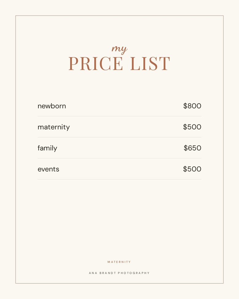 Clay · price list