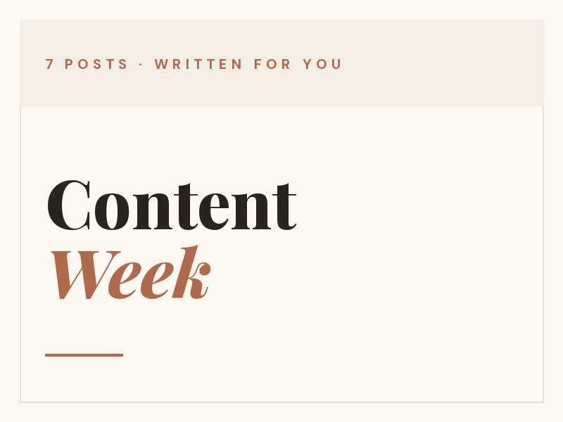 Content Week