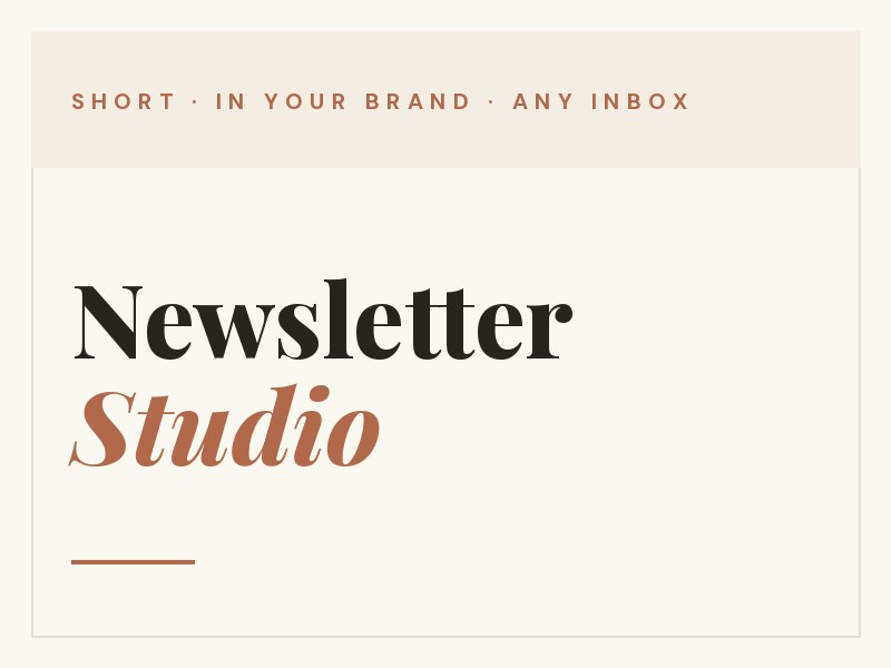 Newsletter Studio