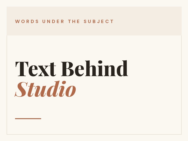 Text Behind Studio